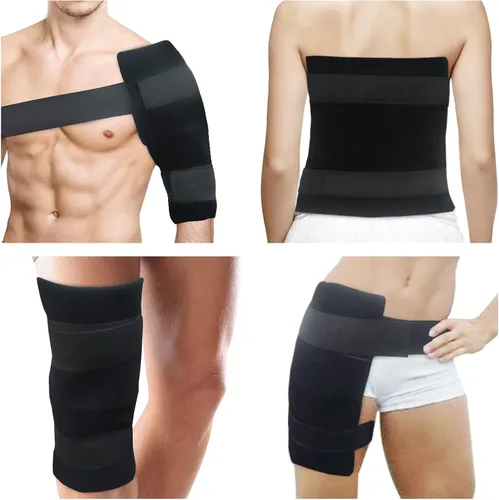 Vista 7 de Paquetes de hielo flexibles y suaves para lesiones – Paquete frío reutilizable para congelador, terapia de compresa fría y caliente, almohadilla