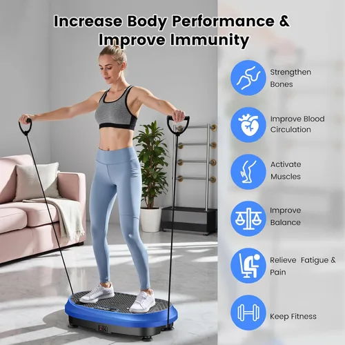 Vista 13 de HVX Vibration Plate Exercise Machine for Lymphatic Drainage, Vibrating Fitness Platform 450 lbs Capacity Full Body Shaker Workout Equipment