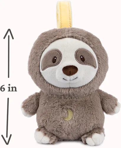 Vista 5 de GUND Baby Lil' Luvs On The Go Calmante de Perezoso para Bebés y Recién Nacidos, Animal de Peluche de Perezoso, Juguete con Sonido, Marrón/Crema, 6