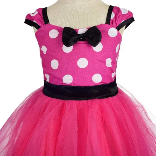 Vista 4 de Dressy Daisy - Vestido elegante de tul para bebé o niña con diseño de lunares, para fiesta de cumpleaños o de disfraces, talla 12 meses a 5 años
