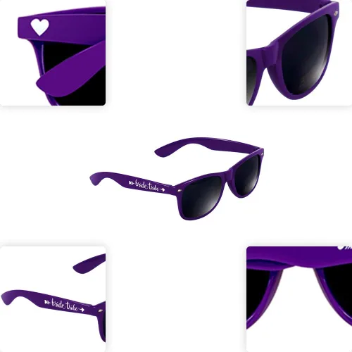 Vista 3 de LADY&HOME Paquete de 10 lentes de sol para despedida de soltera, lentes de sol de tribu de novia y novia para fiesta de novia, despedida de soltera