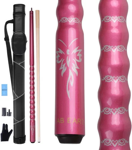 Vista 12 de Kit de palo de billar con punta de 13 mm y diseño ergonómico de 58 pulgadas, palo de arce canadiense con estuche duro 13mm Tip