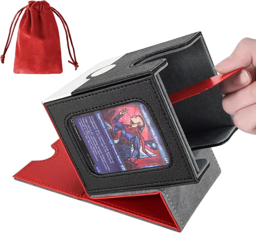 Vista 14 de AFIING MTG Caja de Mazo para Commander Display, Caja de Cartas que Cabe 100 Cartas con Doble Funda, Caja de Almacenamiento Magic Commander TCG con 2