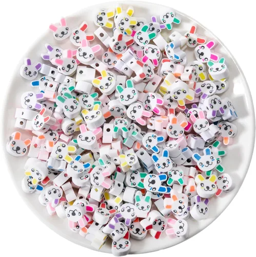Vista 51 de 100 cuentas espaciadoras de arcilla polimérica para el Día de la Independencia del 4 de julio para hacer joyas, manualidades, pulseras, collares