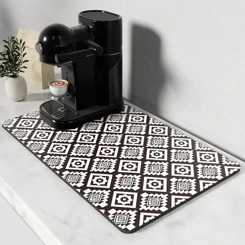 Vista 66 de Rnivvi Tapete de secado de platos para encimera de cocina, 16 x 18 pulgadas, bonita almohadilla de secado absorbente resistente al calor con goma