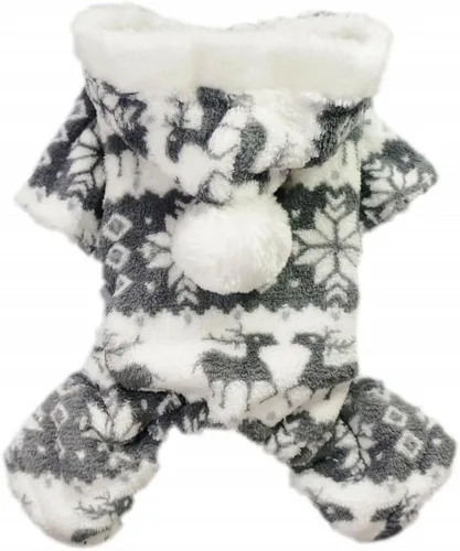 Vista 5 de enterito suave casual para perro, abrigo para perro con capucha chamarra cómoda para perros, ropa para perro, Azul