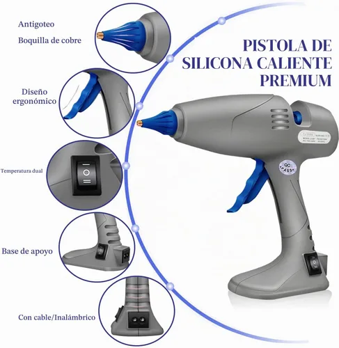 Vista 2 de Pistola de pegamento caliente BLEDS de tamaño completo Gris