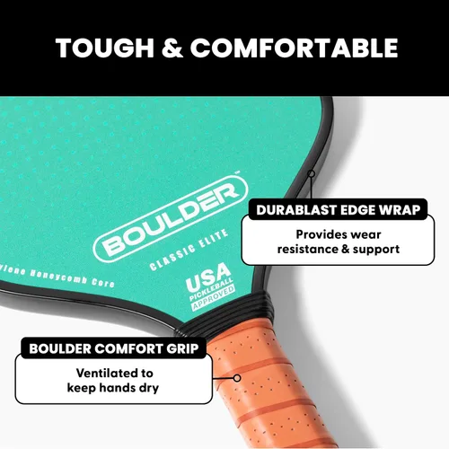 Vista 5 de Boulder Carbon Fiber Pickleball Paddle T700 Carbon Fiber USAPA Approved, with Honeycomb Polymer Core Pickleball Racket for Beginner &