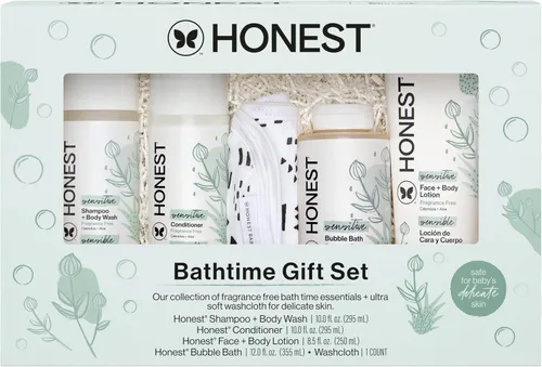 Vista 9 de The Honest Company Set de regalo para la llegada del bebé, esenciales para recién nacidos, caja de bienvenida, pañales, toallitas, cuidado personal