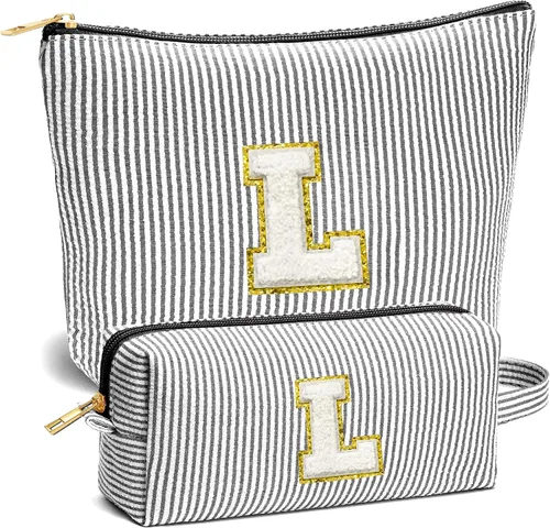 Vista 27 de Set de Bolsos de Maquillaje de Viaje - Bolso Inicial de Aseo de Viaje, Bolso de Cosméticos Portátil Bolso de Maquillaje de Viaje con Artículos Azul