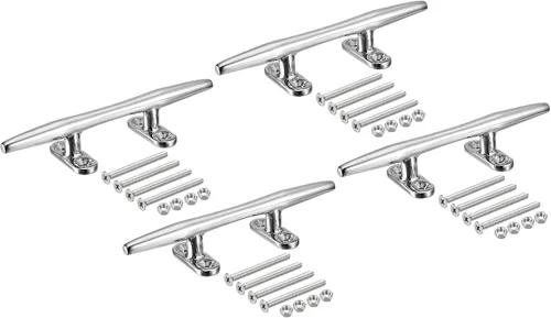 Vista 9 de uxcell Base abierta para tacos de barco, tacos de muelle de acero inoxidable, accesorios de amarre