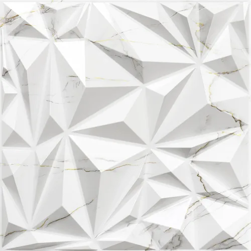 Vista 10 de STICKGOO Paneles de pared 3D de diamante para decoración de pared interior, paneles de pared con textura 3D blanca de 19.7 x 19.7 pulgadas, paneles