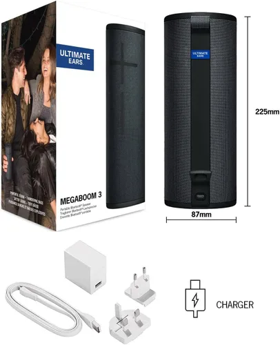 Vista 8 de Ultimate Ears MEGABOOM 3 Altavoz inalámbrico Bluetooth portátil (impermeable) negro nocturno (renovado)