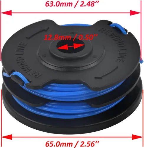 Vista 3 de Realman 3 carretes 31104178 88512 con líneas de recortadora para Homelite RY41140 UT-41112 UT-41110 UT-41120 UT-41121 Ryobi RLT4027 RLT5030S