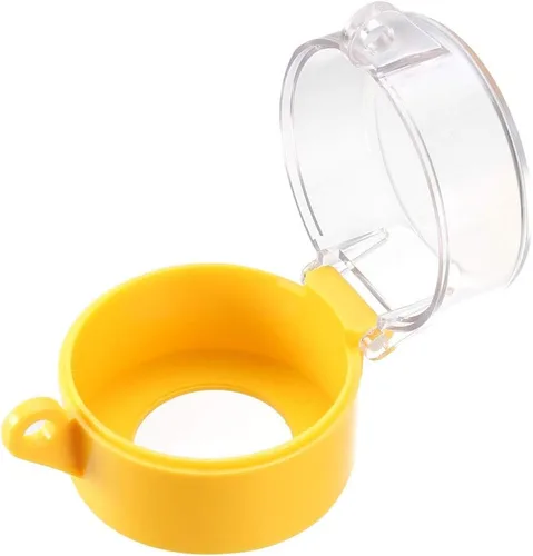 Vista 18 de uxcell 2 piezas de plástico transparente cubierta de interruptor protector para 0.866 in de diámetro interruptor de botón 55x43