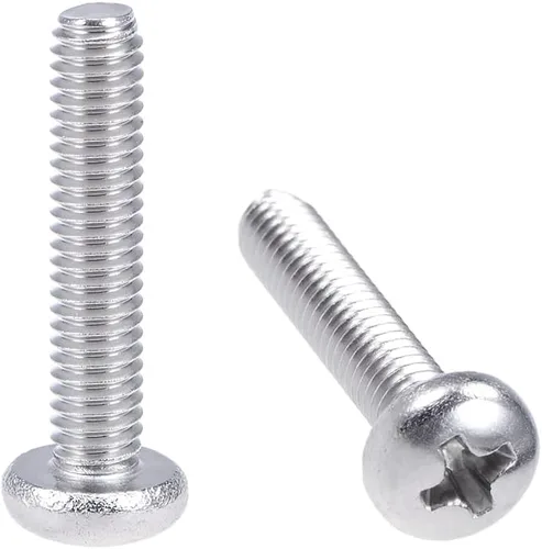 Vista 8 de uxcell Tornillos de máquina M4x5mm Pan Phillips Tornillo de cabeza cruzada 304 pernos de sujeción de acero inoxidable 20 piezas