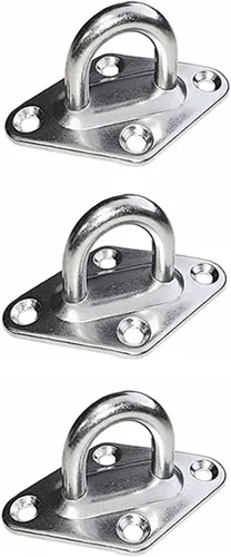 Vista 5 de CABAX Kit de accesorios de vela para vela triangular cuadrada serie M6, acero inoxidable antioxidante resistente con 4 tensores, 6 ojales