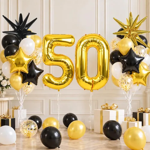 Vista 137 de TONIFUL Globo de aluminio negro de 40 pulgadas con el número 0, decoraciones de cumpleaños negro (Bk-black)