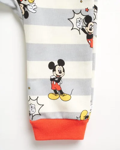 Vista 3 de Disney Mameluco de Mickey Mouse para bebés y niños, 2 piezas, sin mangas, overol y camiseta (0-24 meses)