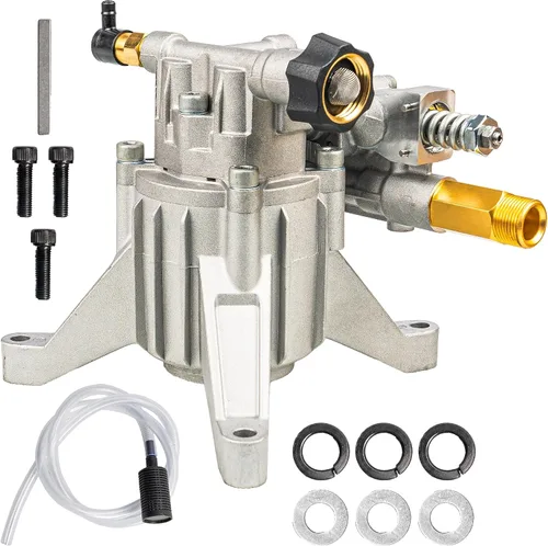 Vista 8 de Hourleey Bomba de lavado a presión, 4400PSI 4GPM Bomba horizontal de émbolo triple de 1 pulgada, kit de bomba de presión de repuesto, compatible