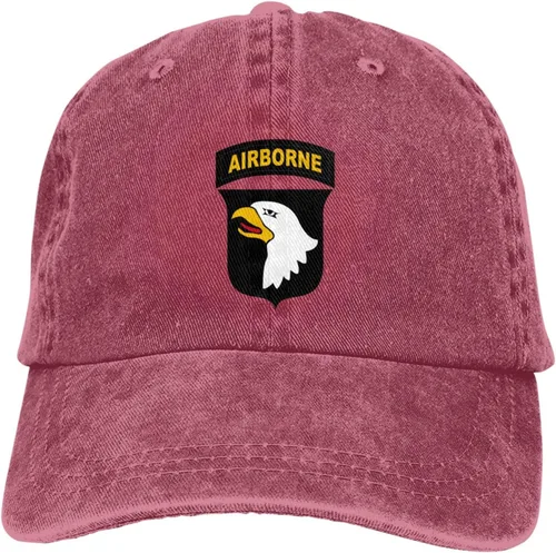 Vista 7 de US 101st Airborne Division Patch Pattern Printing Gorra de béisbol para hombres Mujeres Sombrero de papá Gorra ajustable Negro