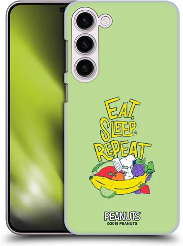 Vista 26 de Head Case Designs Funda rígida con licencia oficial de Peanuts Eat Sleep Snoopy Naturally Sweet compatible con Samsung Galaxy S23 Ultra 5G Comer