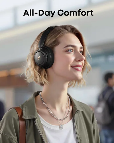 Vista 5 de Soundcore by Anker Q30 Auriculares híbridos con cancelación activa de ruido Negro azabache