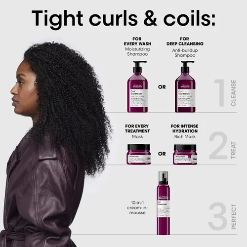 Vista 4 de L'Oréal Professionnel Paris Curl Expression Shampoo - Sin sulfatos