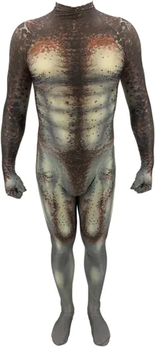 Vista 2 de Disfraces de cosplay con estampado 3D de elastano Zentai, traje de alienígena para adultos y niños