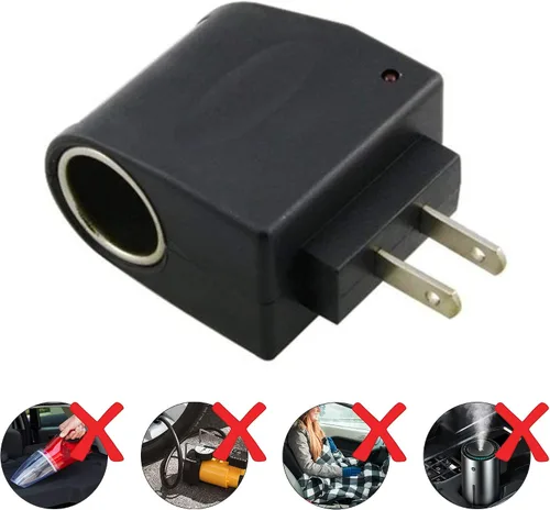 Vista 5 de Adaptador universal de CA a CC para encendedor de cigarrillos de auto, inversor de corriente para vehículos, amplificadores de potencia