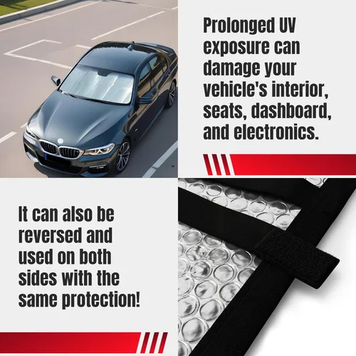 Vista 3 de Autotech Park Parasol compatible con parabrisas delantero Chrysler Pacifica Minivan 2017-2026, parasol de ajuste personalizado
