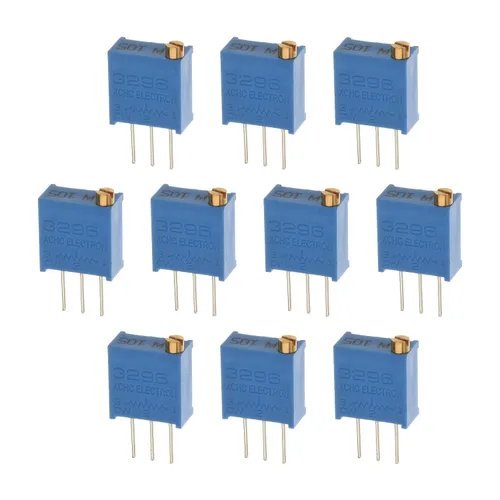 Vista 12 de Fielect 20 Potenciómetros de recortadora multigiro de 100R Ohm Potenciómetros de resistencia variable de 3 pines, 3296W-101