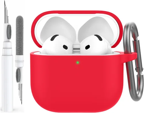 Vista 43 de AhaStyle Funda Protectora de Silicona Mejorada [LED Frontal Visible] Compatible con Apple AirPods 2 y 1 (Negro)