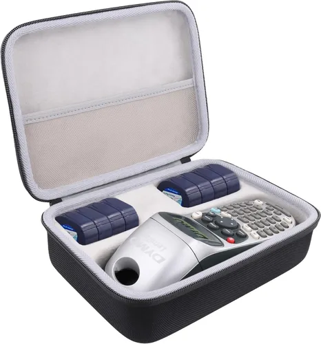 Vista 6 de khanka Estuche rígido de transporte para DYMO LetraTag LT-100H / 100H Plus - Bolsa protectora de almacenamiento de viaje para DYMO LT100H, cinta