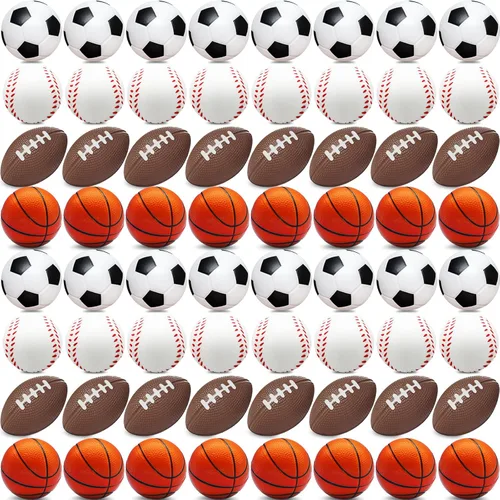 Vista 11 de Bolas antiestrés de fútbol mini 96 piezas de 5 cm de espuma deportiva a granel para niños y adultos, pequeños recuerdos de fiesta de fútbol, bolas