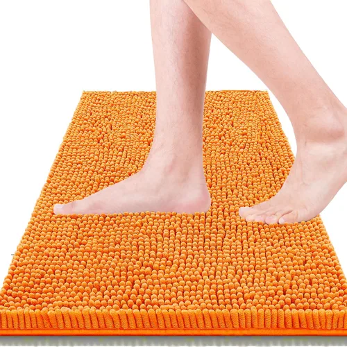 Vista 34 de Alfombras de baño de 47 x 17 pulgadas, súper absorbentes, suaves, gruesas, lavables a máquina, tapete de baño de felpilla antideslizante, tapete