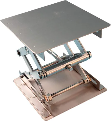 Vista 4 de Soporte de gato de laboratorio de acero inoxidable Mini gato de tijera de 4" x 4