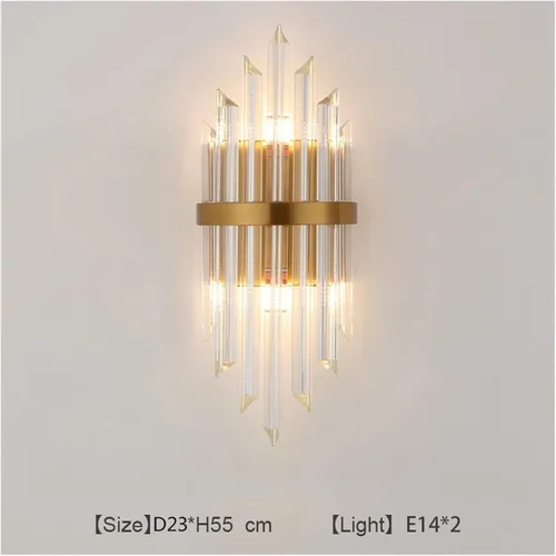 Vista 2 de Lamp for Wall, Wall lamp Wall Lamps Modern Sconce Wall Indoor Fixture Stairway LED Crystal Living Room Lamp Bedroom Industrial Retro Gold Lampara
