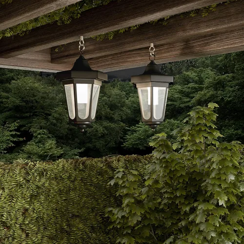 Vista 2 de Pure Garden 50-123 Linterna LED colgante solar (2 unidades), color negro