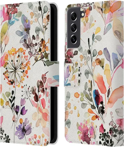Vista 216 de Head Case Designs Officially Licensed Ninola Beige Wild Grasses Leather Wallet Case Compatible with Samsung Galaxy A07 4G