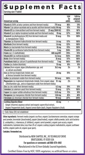 Vista 5 de New Chapter Vitaminas prenatales, un multivitamínico prenatal diario a partir de 35 años con metilfolato + colina para mamá y bebé saludables, 30