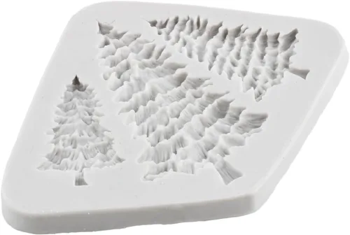 Vista 7 de Sijiangmold Molde de silicona para pastel de árbol de Navidad para decoración de pasteles de Navidad, decoración de cupcakes, caramelo de chocolate