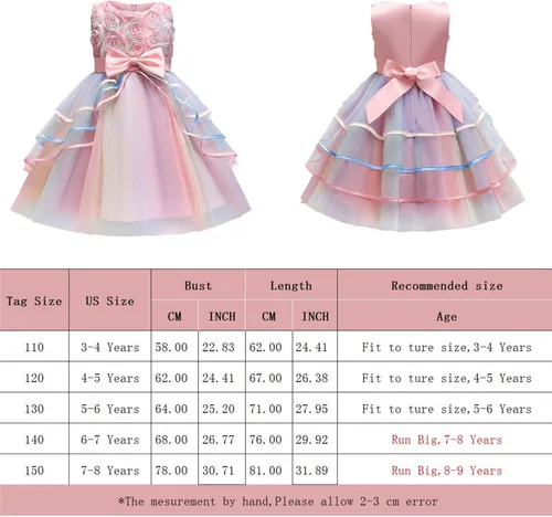 Vista 3 de NNJXD Vestido de niña de las flores para niños con volantes vestidos de novia de fiesta de encaje