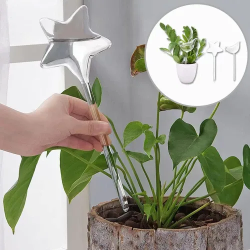 Vista 6 de Yahpetes Globo de riego automático para plantas, globos de riego de plástico, Waterer Flower Water Drip Irrigationdevice Sistema de riego automático