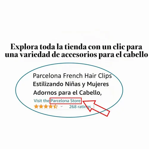 Vista 8 de Parcelona Par de peines laterales entrelazados de arco francés extra grande con carcasa marrón tortuga de 13 dientes