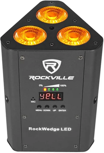 Vista 7 de 6 Rockville Best PAR+Best Strip+ROCKWEDGE Luces de batería DMX inalámbricas + controlador