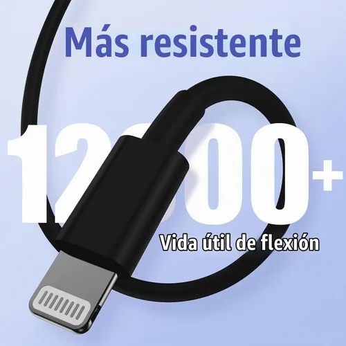 Vista 6 de [Usado] Paquete de 4 cables USB C a Lightning de 6 pies, cable de carga rápida para Negro