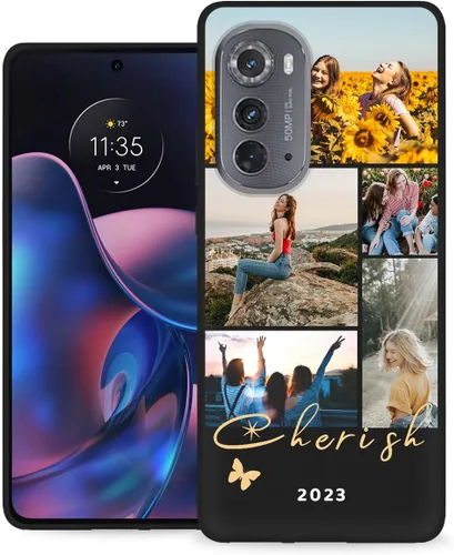 Vista 47 de Funda personalizada para Motorola Edge 2021 con nombre de texto y foto, diseño personalizado Edge2021 para teléfono móvil/smartphone/teléfono móvil