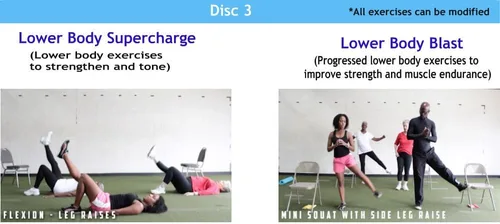 Vista 4 de Jumpstart 180bajo impacto de fitness workout vídeos con un cuaderno de ejercicios (4DVD 's)