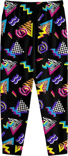 Vista 9 de Divertidos pantalones deportivos de los años 80 para hombre, pantalones casuales de correr con cordón y bolsillos, traje de los años 90 para hombre